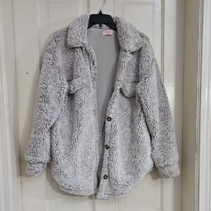 Pink Lily Cream Sherpa Jacket